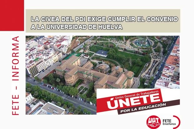 La CIVEA del PDI exige cumplir el Convenio a la Universidad de Huelva